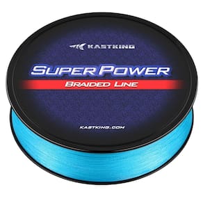 Linha de pesca KastKing Superpower Braided 12 lb/547 m azul celeste