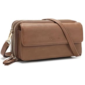 Bolsa transversal Lanyani RFID Phone Wallet, bolsa para mulheres