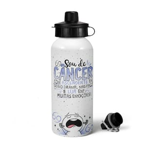 Garrafa Squeeze MQ Funny Signos - Sou de Câncer - 600ml