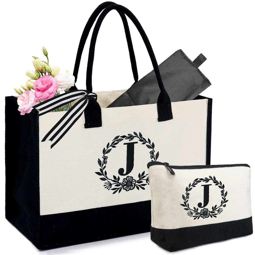 Sacola BeeGreen personalizada em tela de letra J para mulheres