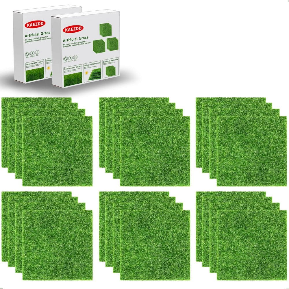 Grama artificial KAEZDD 6x6 cm para artesanato e jardim em miniatura