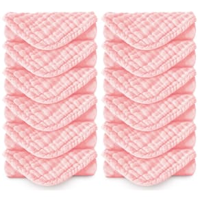 Panos para arrotar para bebês, algodão musselina Spotted Play, 100% 20x10cm, rosa