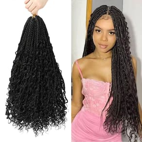 Crochet Box Braids FIRSTCYH HAIR de 16 polegadas para mulheres negras