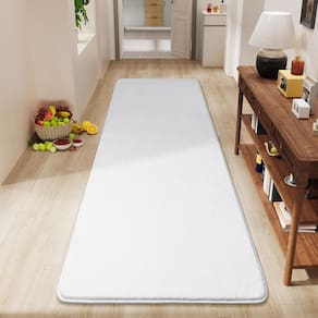 Tapete Runner Amearea Modern Soft Hallway 60x180cm branco fofo