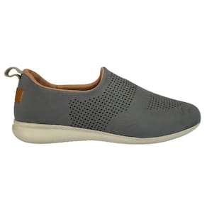 Tênis Usaflex AF0607 Feminino Grafite tecido confortável sem cadarço