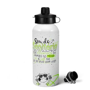 Garrafa Squeeze MQ Funny Signos - Sou de Sagitário - 600ml