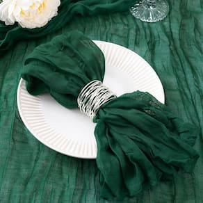 Guardanapos de pano DeZerlor Emerald Green Gesecloth, pacote com 30
