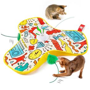 Brinquedo de penas de gato Potaroma Interactive com penas em movimento