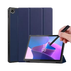 Capinha Couro Premium Para Lenovo M10 10.6 Tb-X606X + Caneta