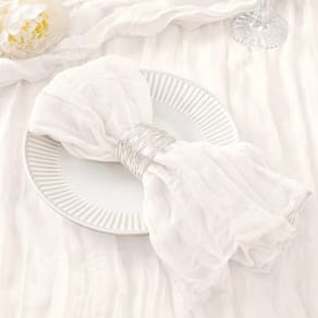 Guardanapos de pano DeZerlor Ivory White, pacote com 30, 53x53cm