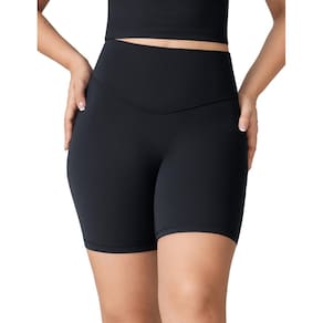 Shorts de treino para motociclistas UNISSU Hugcurve High Waist Yoga pretos XXL