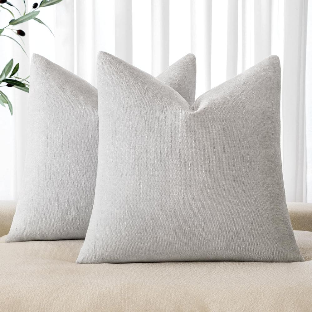 Capas de almofadas decorativas MIULEE Chenille 50x50cm cinza