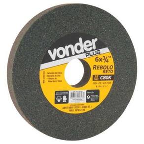 Rebolo Reto 6 Pol. x 3/4 Pol. 39CVD Grão 100 Verde - Vonder