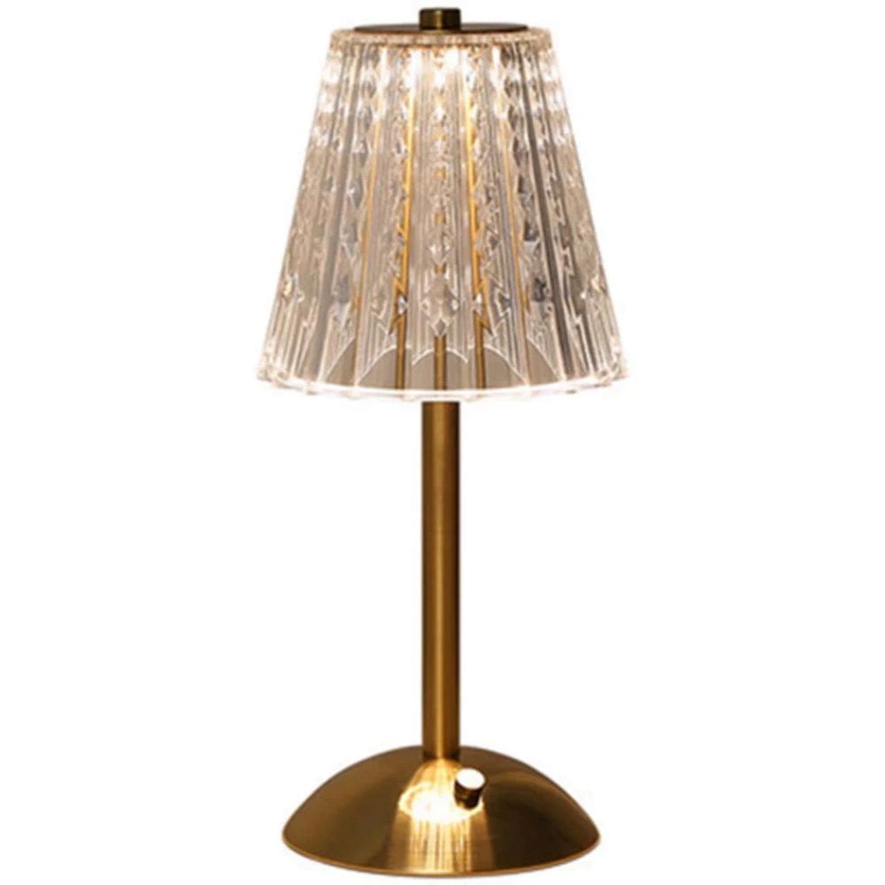 Luminaria de Mesa Artico Tatil Gold Dourado Com Led Top House