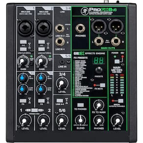 Mixer Mackie PROFX6v3 de 6 canais com USB e efeitos
