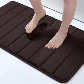 Tapete de banho Memory Foam Buganda Ultra Soft 86x51cm marrom