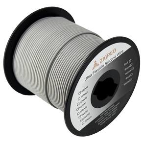 Bobina cinza de arame ZIGPEO 20 AWG de silicone de 300 pés extra flexível