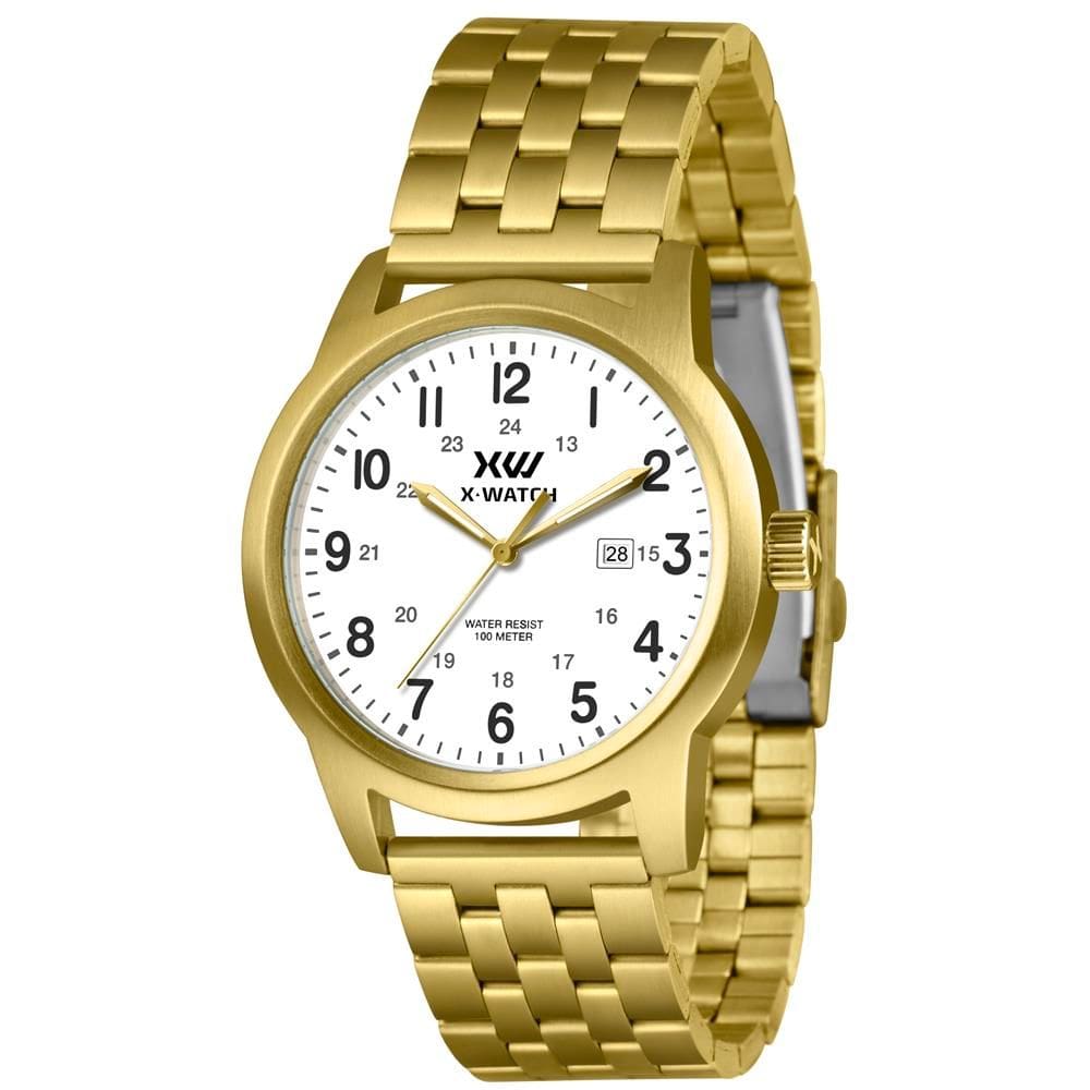 Relógio X-Watch Masculino Ref: Xmgs1046 B2kx Casual Dourado