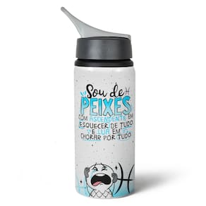 Garrafa Squeeze NK Funny Signos - Sou de Peixes - 600ml