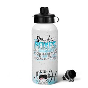Garrafa Squeeze MQ Funny Signos - Sou de Peixes - 600ml