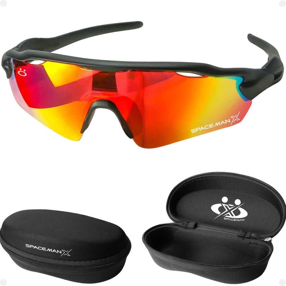 Óculos Bike Corrida Esportivo Proteção UV400 Vilão Acetato Acetato Lente Espelhada Presente