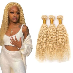 Pacotes de cabelo Aonbamds 613 Blonde Water Wave 50g 3x66-71cm