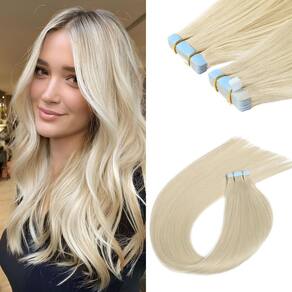Extensões de cabelo Sunfly Tape ins 50g Platinum Blonde 50cm