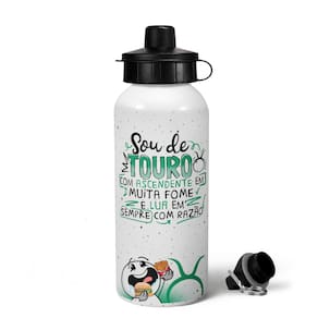 Garrafa Squeeze MQ Funny Signos - Sou de Touro - 600ml