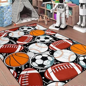 Tapete FSUVSJBGT Sports Balls Boys Kids Room 140x180cm Microfibra