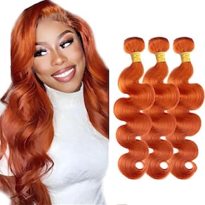 #350 Pacotes de cabelo humano Orange Body Wave Aonbamds 70 cm 75 cm 80 cm