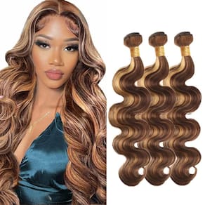Pacotes de cabelo humano HRCeyOCR P4/27 Blonde Body Wave 60-70cm