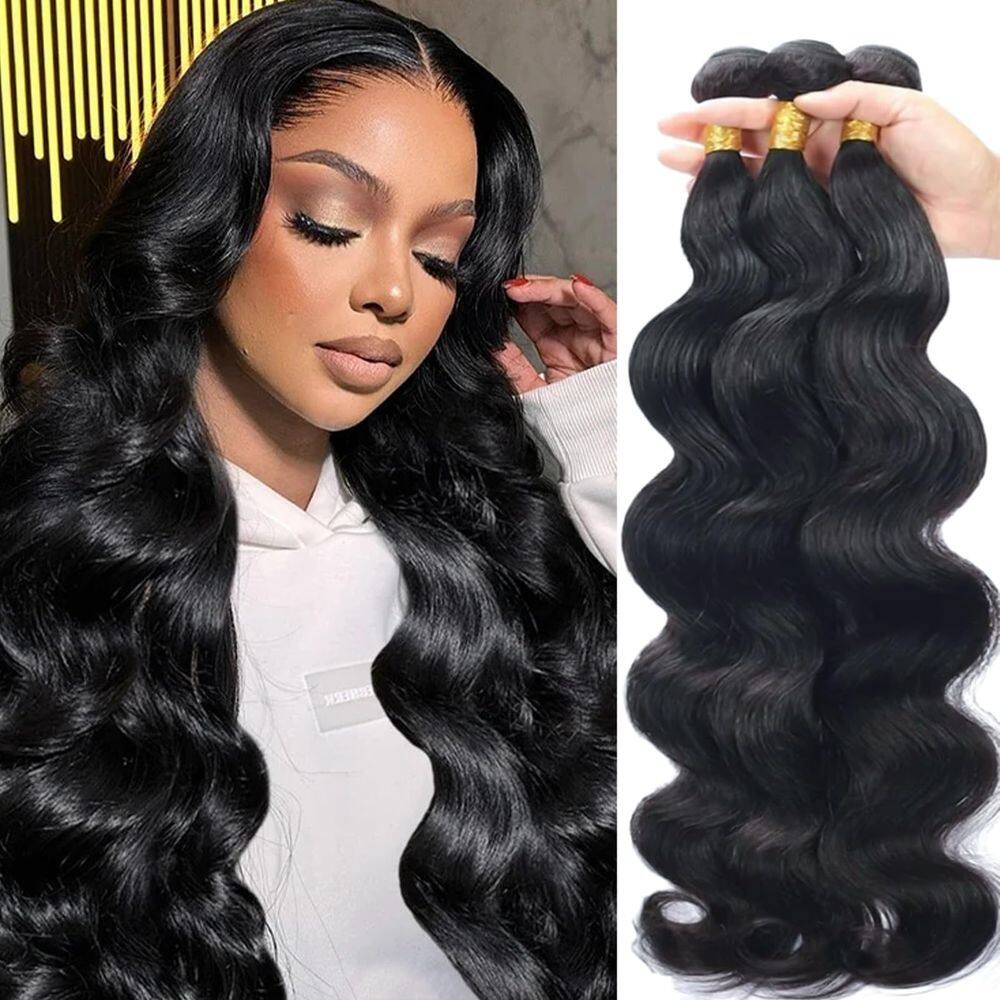 Extensões de cabelo GIVEAMBW Body Wave 3 Bundles 20cm 22cm 22cm
