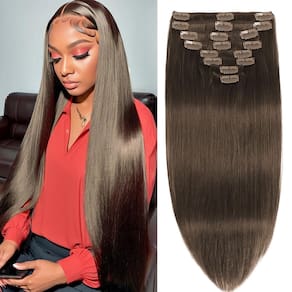 Extensões de cabelo Clip in FIPOHIRA Chocolate Brown 60cm 90g