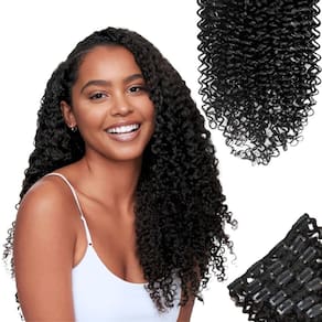 Extensões Clip In SIYUSI Kinky Curly 3C 4A 100% Brazilian Remy