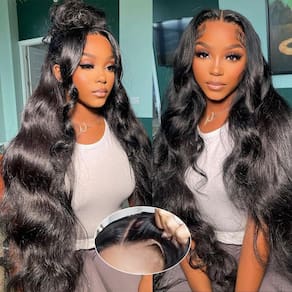Perucas eddfine 250% de densidade de cabelo humano Body Wave 40cm