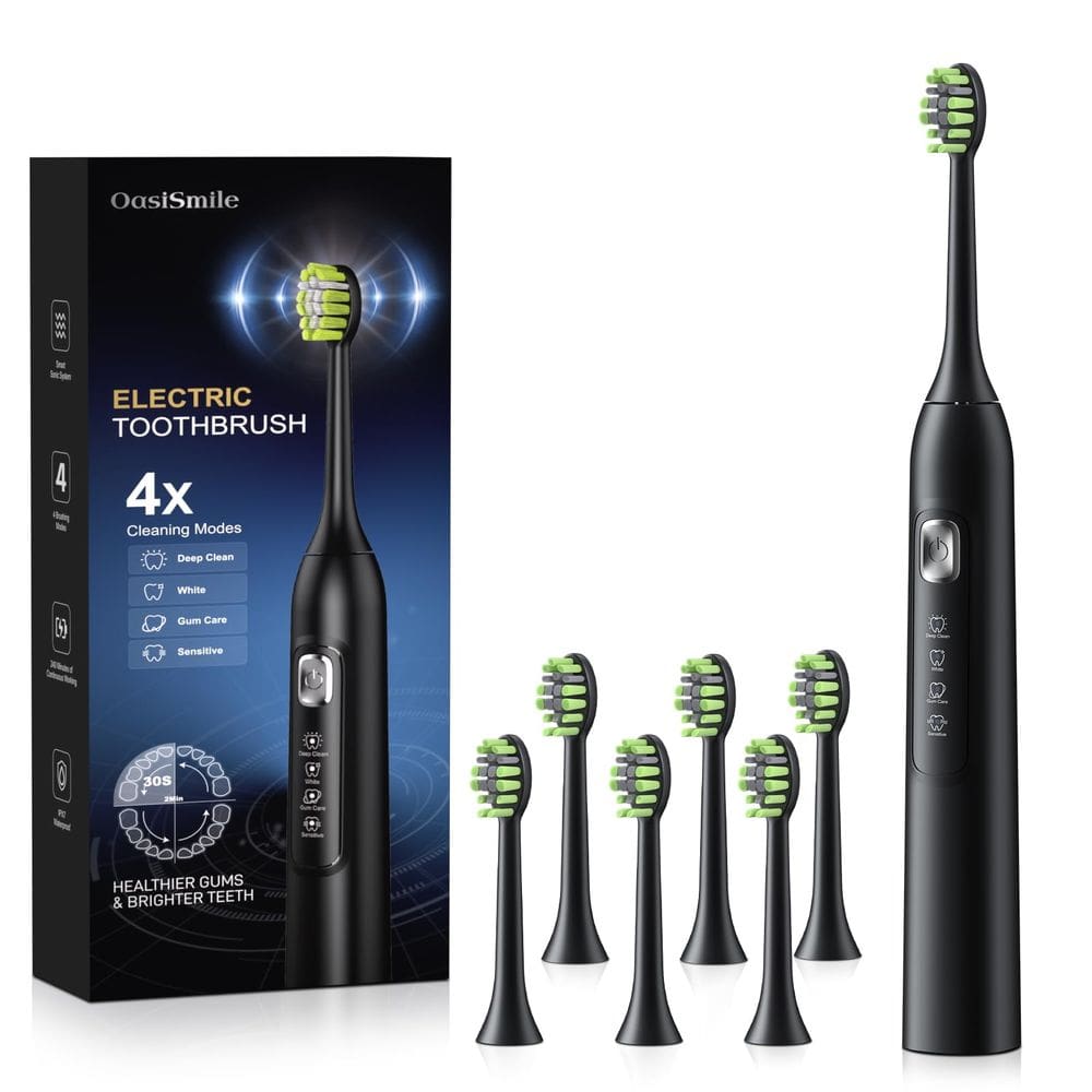 Escova de dentes elétrica OasiSmile Y05 42000 VPM com 6 cabeças de escova