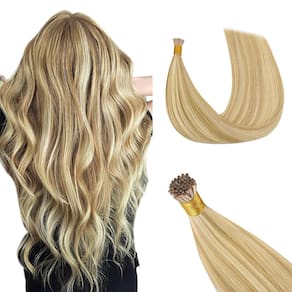 Extensões de cabelo GOO GOO I Tip 20cm 50g 50g 50s Dirty Blonde