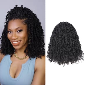 ToyoTress Yanky Twist para cabelo de crochê, 16 polegadas, 8 pacotes, marrom escuro