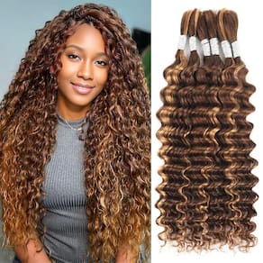 Human Braiding Hair Renyarch 40 cm 6 pacotes molhados e ondulados