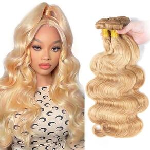 Pacotes de cabelo WuvusNM 613 Body Wave Blonde 50 55 60 cm 3 pacotes