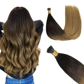 Extensões de cabelo GOO GOO I Tip 22 polegadas 50 g 50g Chocolate Dip