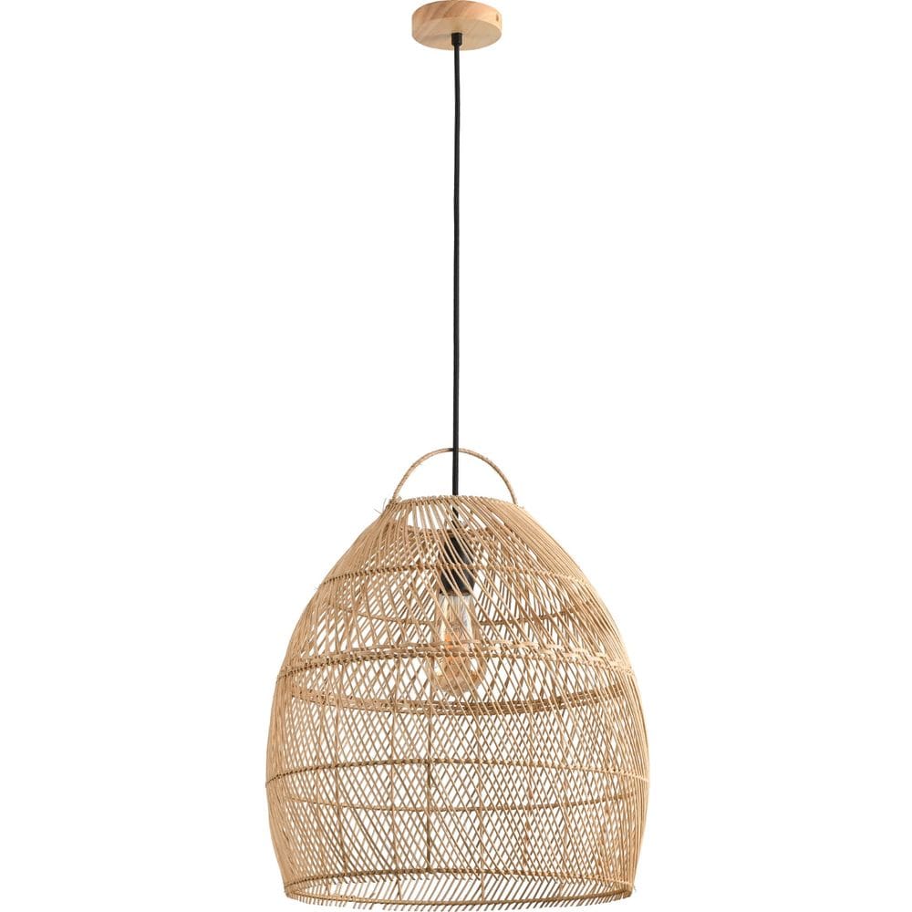 Pendente Ôtaki 40X40cm Rattan - 3 Metros De Cabo