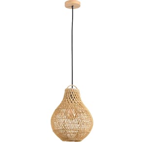 Pendente Ôtaki 25X30cm Rattan - 3 Metros De Cabo
