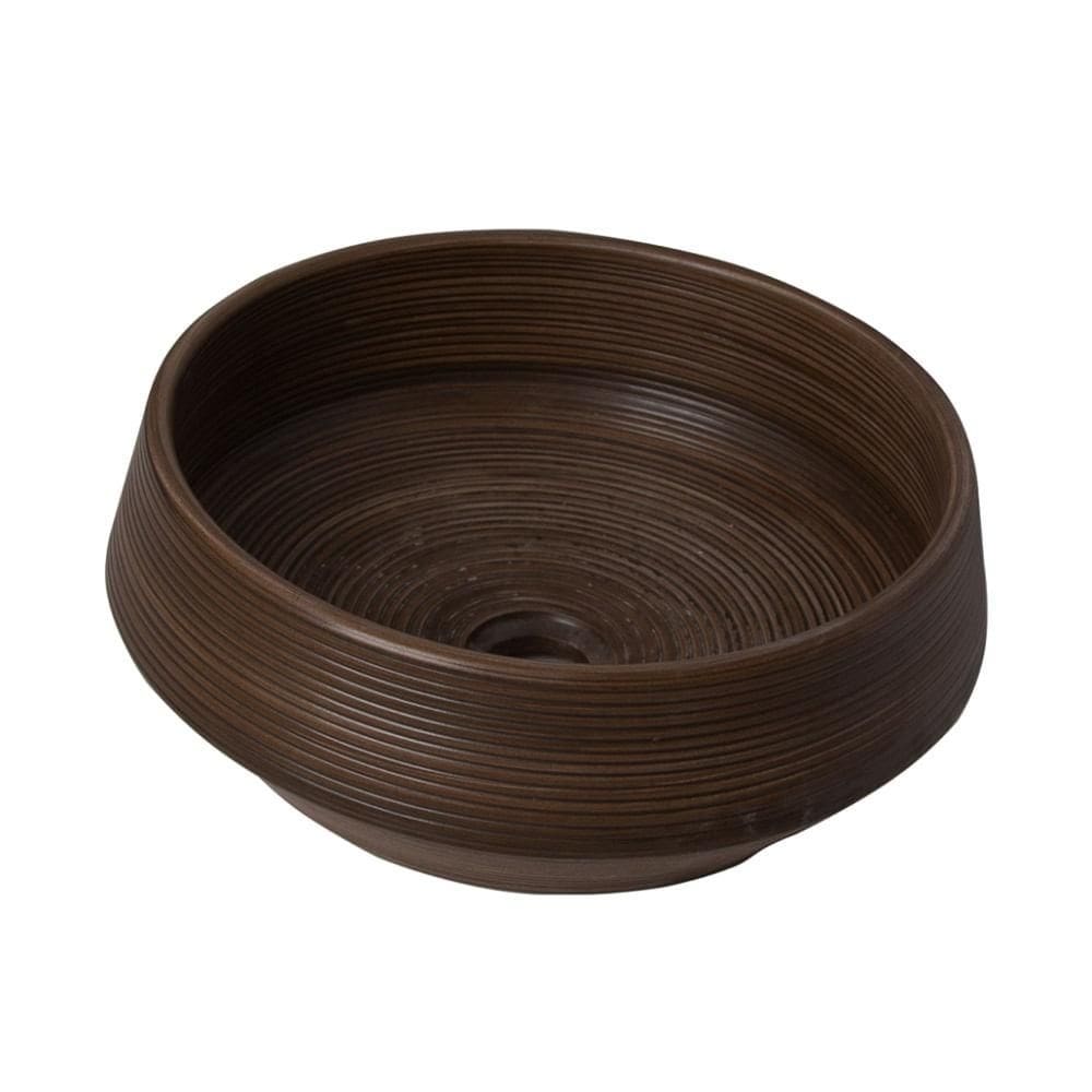 Cuba De Apoio Lexxa 40x40x15,5 Redonda Marrom Mesclado Lx112