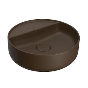 Cuba Apoio Redonda 40cm Deca Slim Marrom Fosco L.12040.m.22