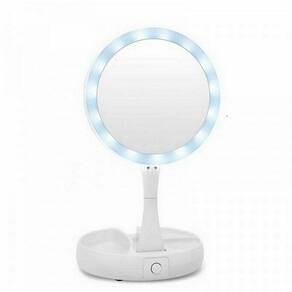 Espelho Led Para Maquiagem Dupla Face Iluminado Bancada