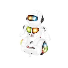 Brinca Brilha Robô Branco -Com Luz 1 Unidade