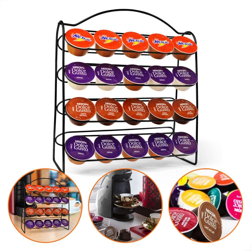 Suporte de 40 Cápsulas Para Café Dolce Gusto Preto