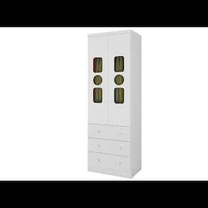 Guarda Roupa Infantil Moveis Peroba Tedy 02 portas MDF