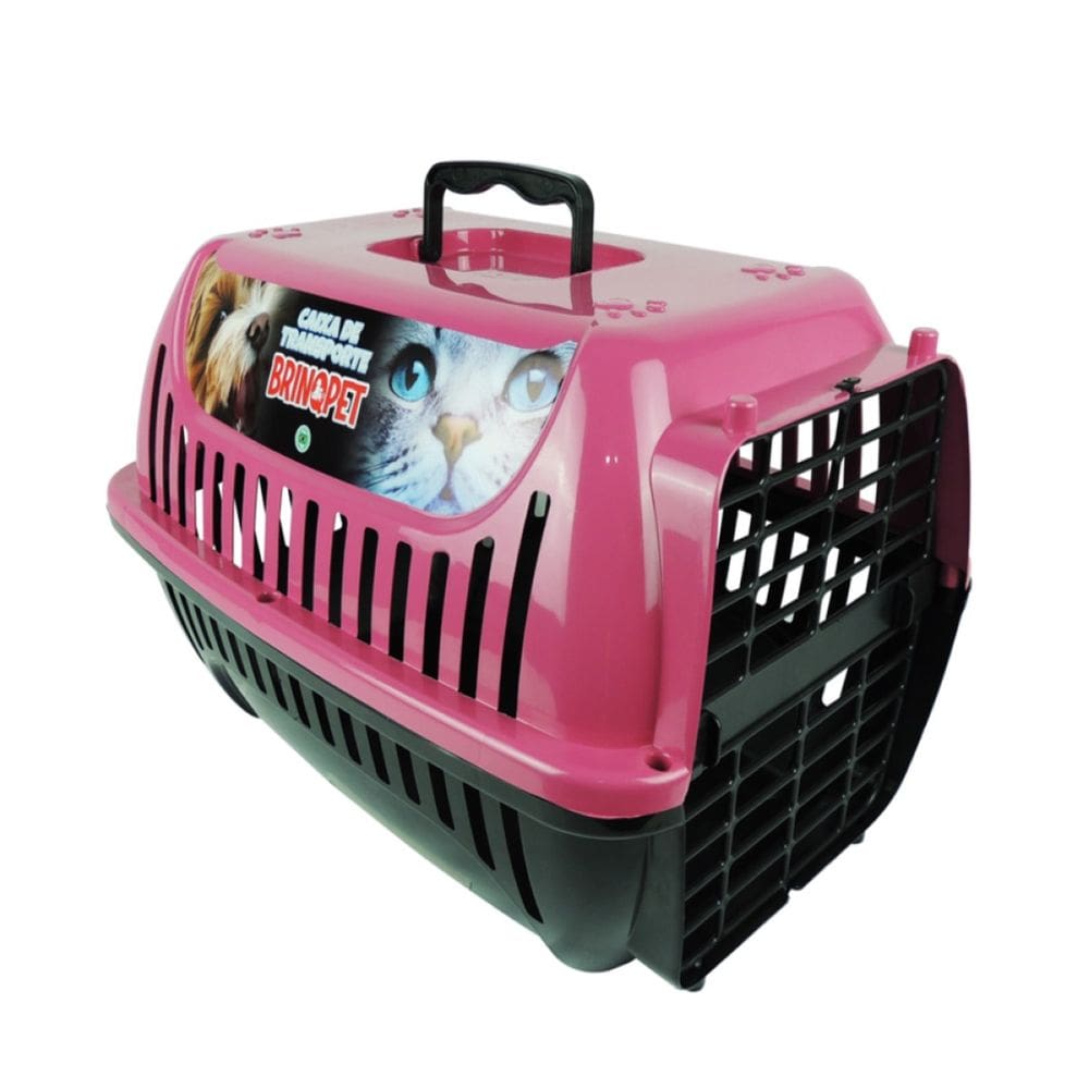Caixa De Transporte N1 Rosa Pet Gato Gaiola Carregar Coelhos